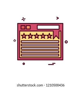 Web layout icon design vector