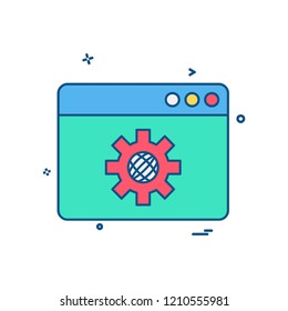 Web layout icon design vector