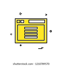 Web layout icon design vector