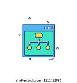 Web layout icon design vector