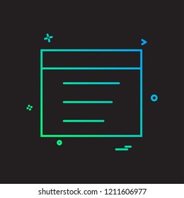 Web layout icon design vector