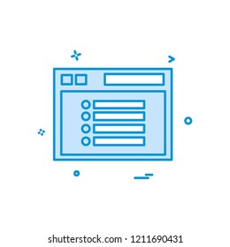 Web layout icon design vector