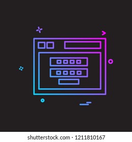 Web Layout icon design vector
