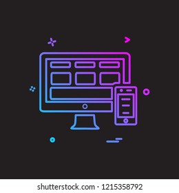 Web layout icon design vector