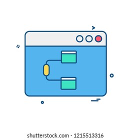 Web layout icon design vector