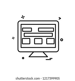 Web layout icon design vector