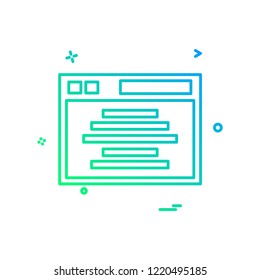 Web layout icon design vector