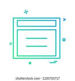 Web layout icon design vector