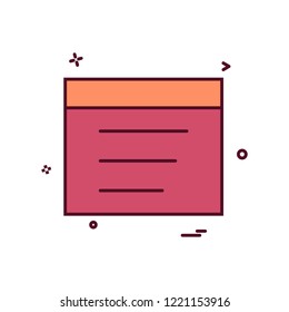 Web layout icon design vector