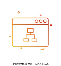 Web layout icon design vector