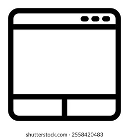 Web layout icon with simple and line style