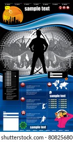 Web layout with music event subject