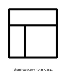 web layout thin line vector icon