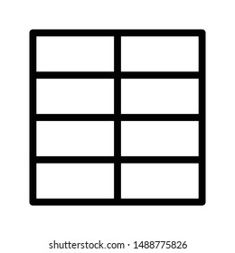web layout thin line vector icon