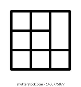 web layout thin line vector icon