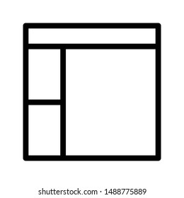 web layout thin line vector icon