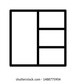 web layout thin line vector icon