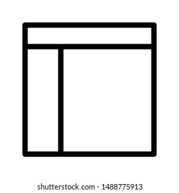 web layout thin line vector icon