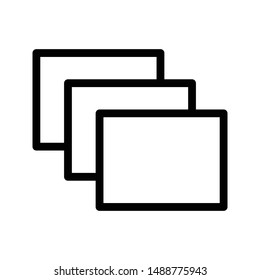 web layout thin line vector icon