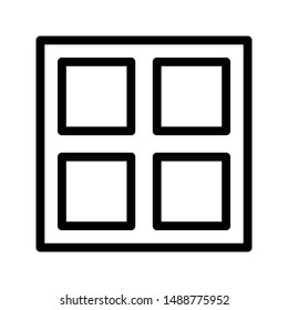 web layout thin line vector icon