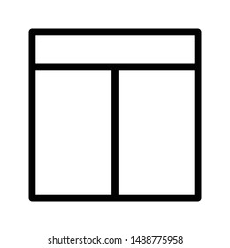 web layout thin line vector icon