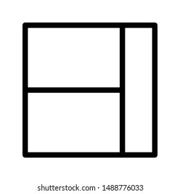 web layout thin line vector icon