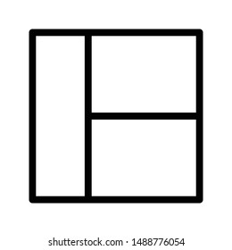 web layout thin line vector icon