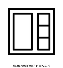 web layout thin line vector icon