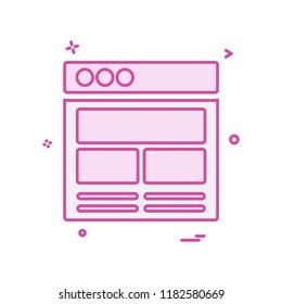 Web layouts icon design vector