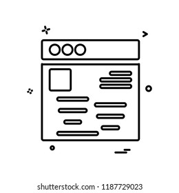 Web layouts icon design vector
