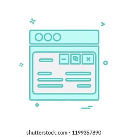 Web layouts icon design vector