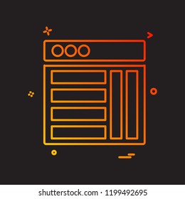 Web layouts icon design vector
