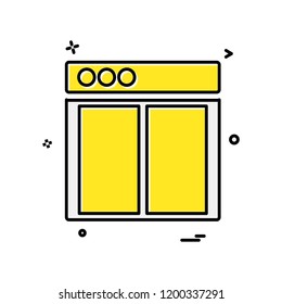 Web layouts icon design vector