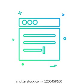 Web layouts icon design vector