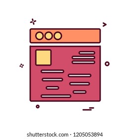 Web layouts icon design vector