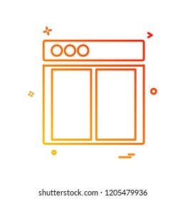 Web layouts icon design vector