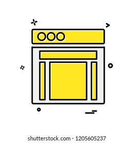 Web layouts icon design vector