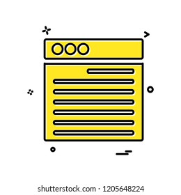 Web layouts icon design vector