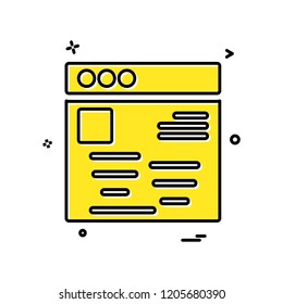 Web layouts icon design vector