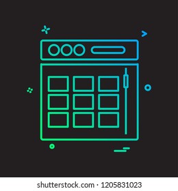 Web layouts icon design vector