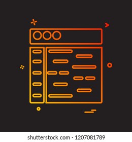 Web layouts icon design vector