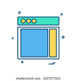 Web layouts icon design vector