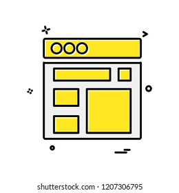 Web layouts icon design vector