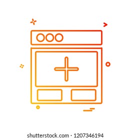 Web layouts icon design vector