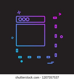 Web layouts icon design vector