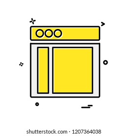 Web layouts icon design vector
