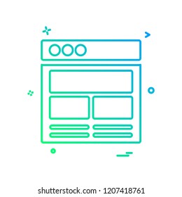 Web layouts icon design vector