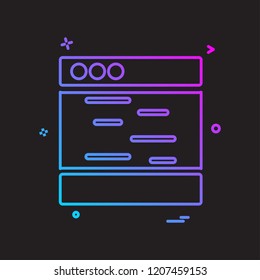 Web layouts icon design vector