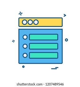 Web layouts icon design vector