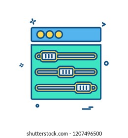 Web layouts icon design vector